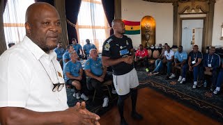 Billionaire Ibrahim Mahama storms Black stars hotel promising them huge cash( bonus ) & … 