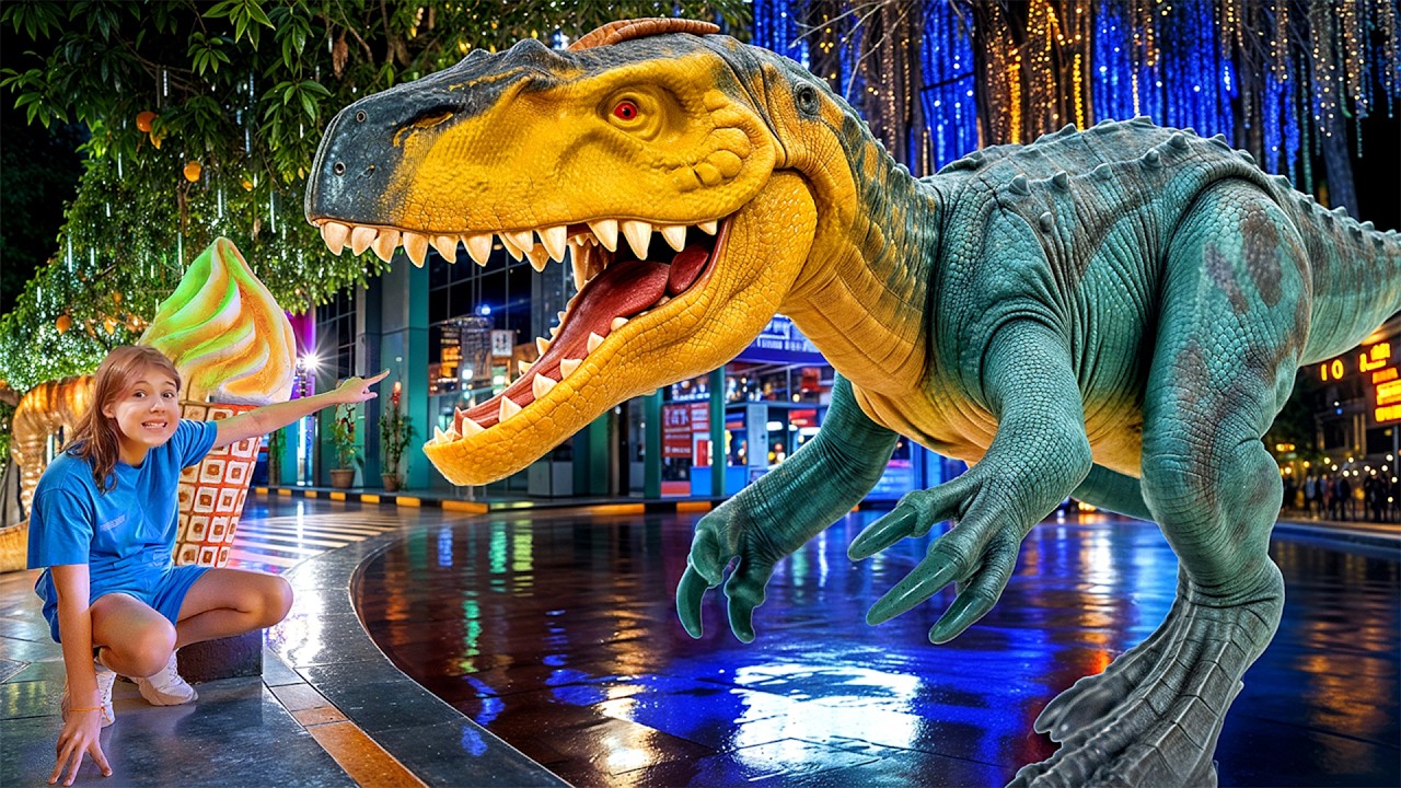 Dinosaurs vs Magic Wand! Turning Giant Dinos Back Into Toys