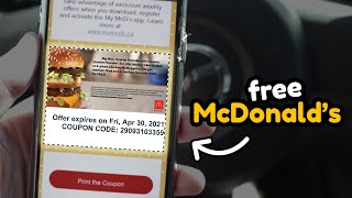 how to get free food from McDonald's