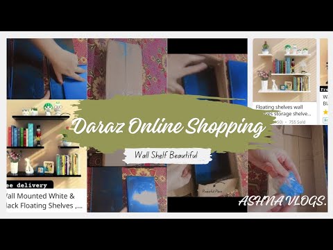 Daraz Online Shopping 🛍️, Wall Shelf 😍 Beautiful black Color,|ASHNA VLOGS|