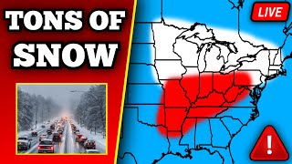 Major Winter Storm Update - Tons Of Snow & Tornadoes - With LIVE Storm Chasers...