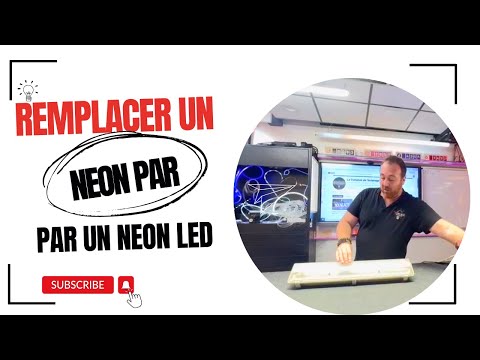 Part of a video titled Remplacer un néon par un néon LED - YouTube