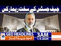 Geo News Headlines 3 AM | Big Decision of CJP Qazi Faez Isa | 1st May 2024