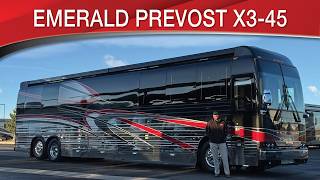 A preview image of the linked video showcasing 2017 Emerald Luxury Coaches Prevost X3-45 Double Slide