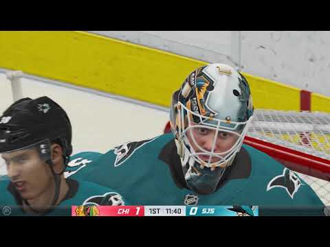 NHL 21 Season mode gameplay: Chicago Blackhawks vs San Jose Sharks - (Xbox One HD) [1080p60FPS]