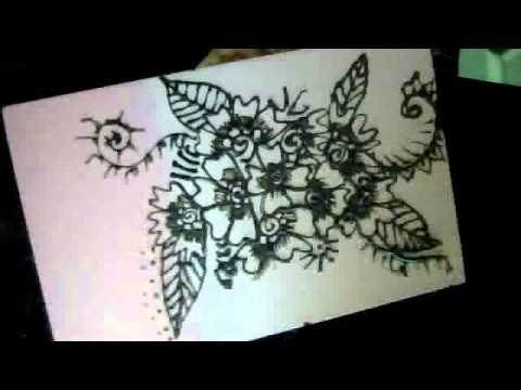 henna design on abida's pink box