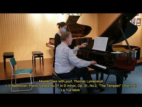 Masterclass with prof. Thomas Lymenstull: Beethoven Sonata No.17 "The Tempest" (2nd) | Lê Tuệ Minh