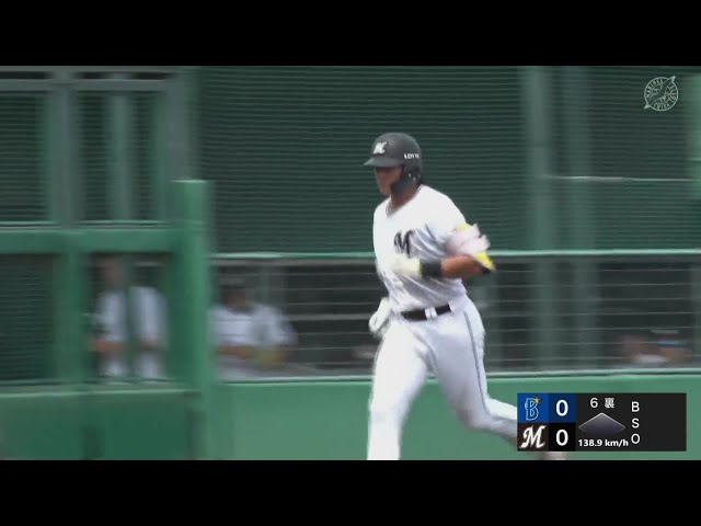【ファーム】初球をフルスイング!! マリーンズ・山本大斗 均衡を破るレフトへのソロアーチ!!  2024年7月17日 千葉ロッテマリーンズ 対 横浜DeNAベイスターズ