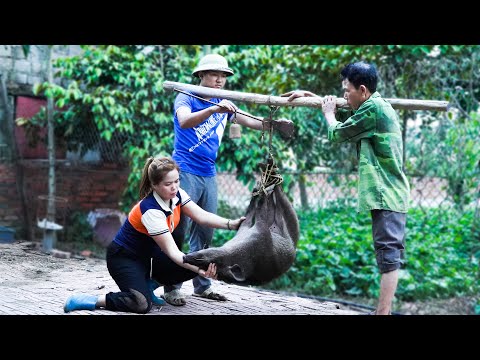 Sell ​​Wild Boar After 45 Days of Care - Harvest Papaya Garden Goes to Market Sell | Free New Life