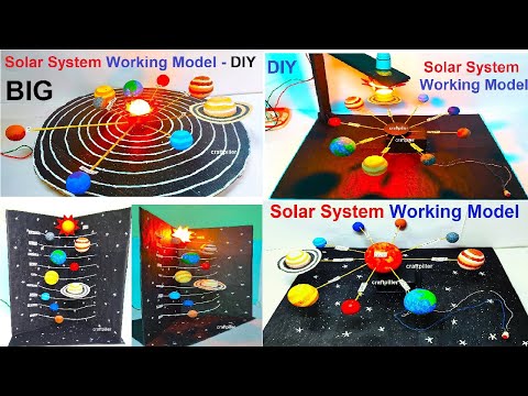 solar system working model with lights rotating science project for exhibition craftpiller