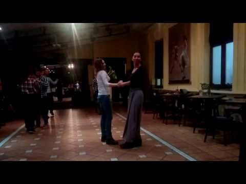 Two girls cuban salsa (casino) social dance