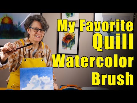 My Favorite Quill Watercolor Brush - Princeton Neptune Quill