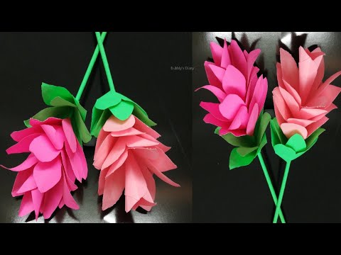 Paper Flowers Easy - How to Make Paper Flowers - Siam Tulip - Paper Craft Ideas Video