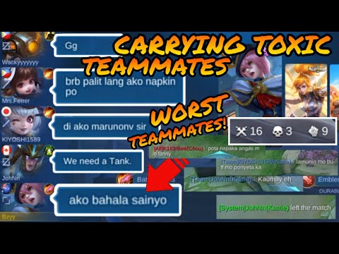 CARRYING VERY TOXIC TEAMMATES!! MY FANNY CAN HANDLE THEM ALL!! THEY STOLE MY BUFF 2X!! USELESS TEAM