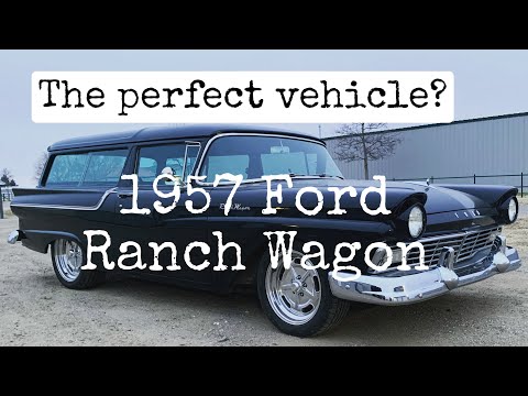 Thumbnail for Is a station wagon the perfect vehicle? 1957 Ford Ranch Wagon 5.0L by Car, Vehicle, 1957 Ford, Station wagon