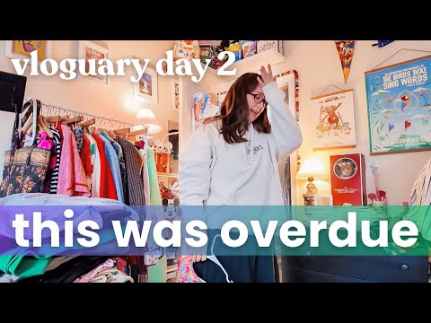 CLOSET CLEANOUT | This Was WAY Overdue (Before & After) | Vloguary Day 2