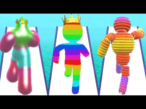 BLOB RUNNER 3D vs GIANT CLASH 3D vs ROPE-MAN RUN