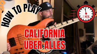 How to Play California Über Alles by Dead Kennedys on Bass Guitar (Beginner Full Song)