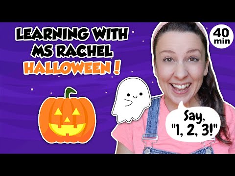 Learning with Ms Rachel Halloween | Videos for Toddlers | Kids Songs | Wheels on The Bus | Speech