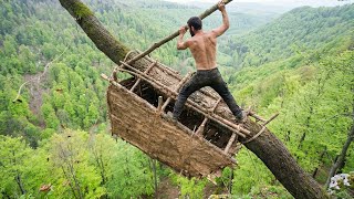 Man Builds Incredible TREE SHELTERS Alone in the Forest | Bushcraft by @Marshallclassic​
