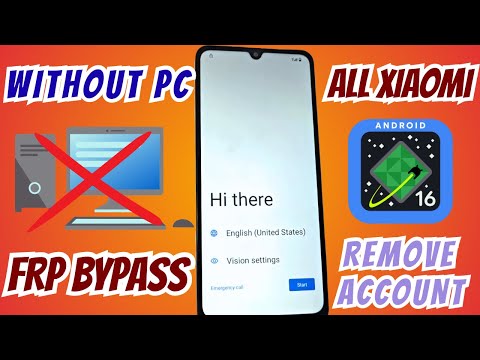 БЕЗ ПК - Обход FRP на Xiaomi Redmi A5, Удаление аккаунта Google ANDROID 15 - 16