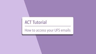 How to access your UFS email