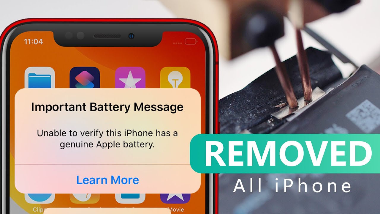 Important Battery Message Removed on All iPhone  -  Hardware Solution