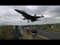 Turkish F 16 Pilot Ducks Under The Glide Slope Low Over The Plane Spotters