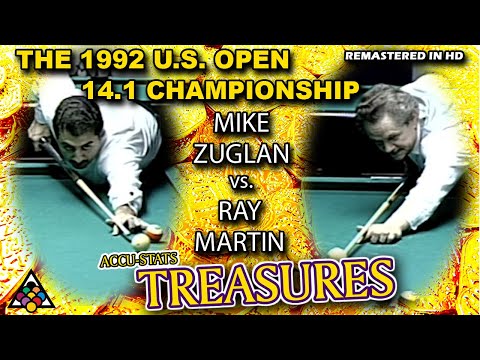 MIKE ZUGLAN vs RAY MARTIN - 1992 US Open 14.1 Championship