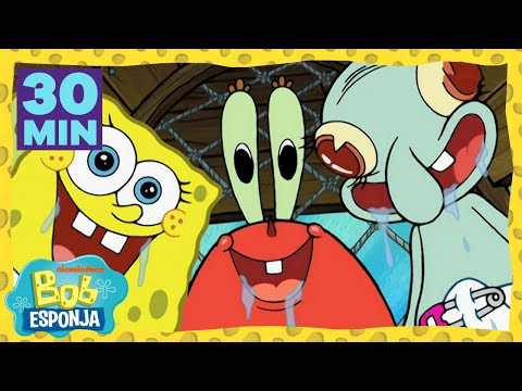 ¡Los momentos de bebés más adorables durante 30 min! | Bob Esponja en Español
