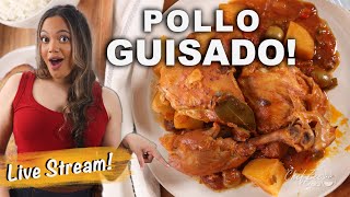 Dominican Style Pollo Guisado | Cook with Me LIVE | Chef Zee Cooks