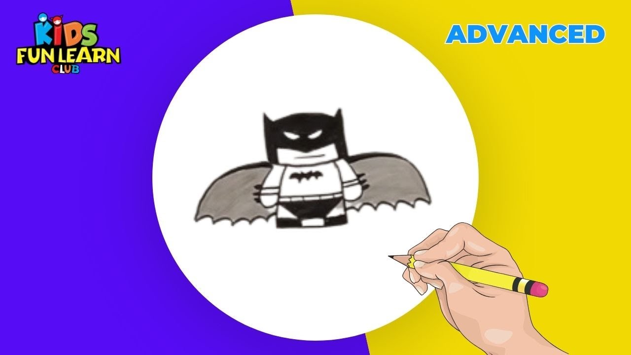 How to draw easy cartoon batman for Kids
