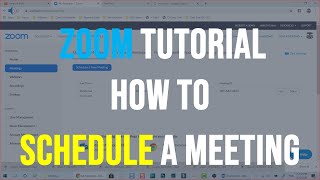 Scheduling a Recurring Meeting On ZOOM Tutorial