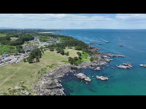 【4K ドローン空撮】 白岩～天然芝生地
