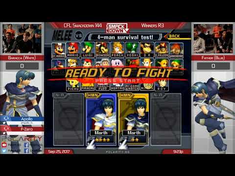 CFL Smackdown 144 Melee - Father (Marth) vs Barraca (White) - Winners R3