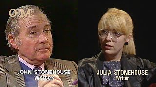 The real John Stonehouse and his daughter, Julia, talking on TV show After Dark in 1987 and 1989