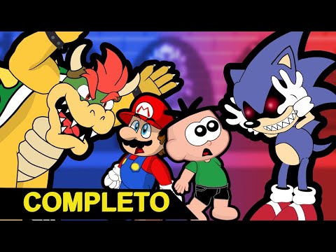 Cebolinha e Cascão em Super Mario Bros VS Sonic EXE - Completo