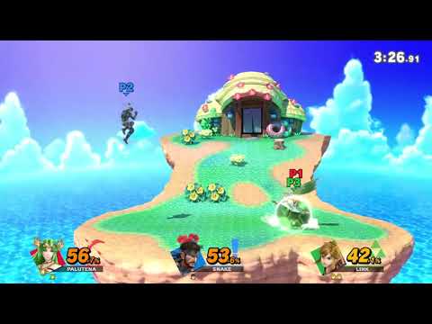 Super Smash Bros Ultimate: Palutena vs Snake vs Link