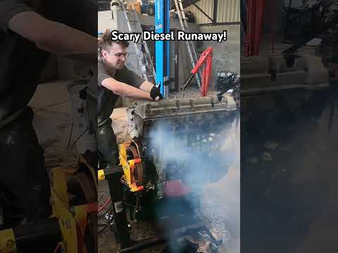 Om606 first start goes very wrong! #mechanic #engine #engineer #tuning #turbo #oldschool #diesel