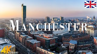 FLYING OVER MANCHESTER (4K UHD) - Relaxing Music Along With Beautiful Nature Videos - 4k ULTRA HD