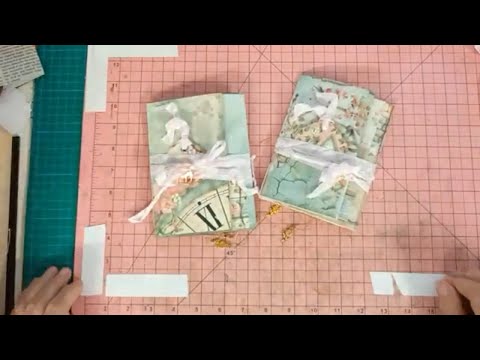 make a folio with a notebook and 11 pockets from 12 x 12 paper, - junk journals