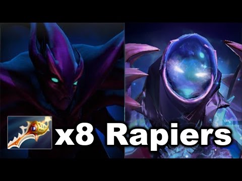 8 Rapiers Megacreeps Arc vs Slahser + Attacker Kunkka Dota 2