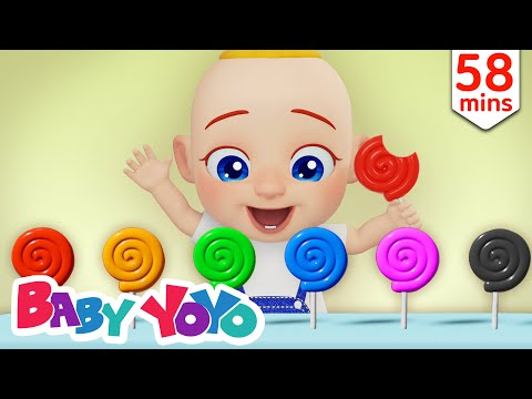 The Colors Song (Candies) + more nursery rhymes & Kids songs - Baby yoyo