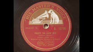 Perry Como 'Frosty The Snow Man'  1954 78 rpm