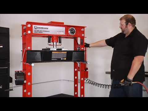 Strongway | 50-Ton Pneumatic Shop Press with Gauge and Winch | 46264.STR | Features