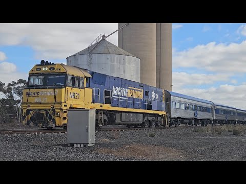 5AM8 JBRE The Overland (NR21, 10V), Adelaide to Melbourne, 1255, 8/5/25, Kiata VIC