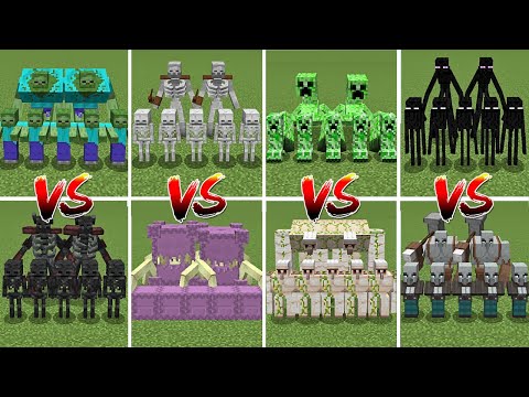 MUTANT MOB ARMY TOURNAMENT | Minecraft Mob Battle