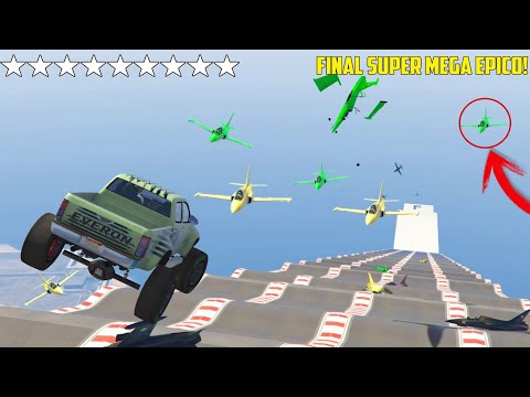 MEGA RAMPA TODOS CONTRA MI! FINAL SUPER MEGA EPICO!! +94356 AVIONES!! - MINIJUEGO GTA 5 ONLINE