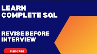 Download the video "Complete SQL in One Video | SQL Tutorial for Beginners"