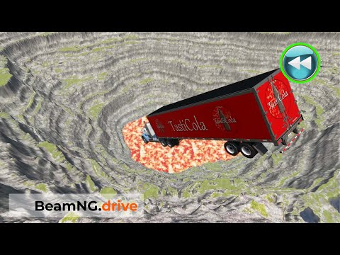 Reverse Cars vs Leap Of Death Crashes#15_BeamNG.drive